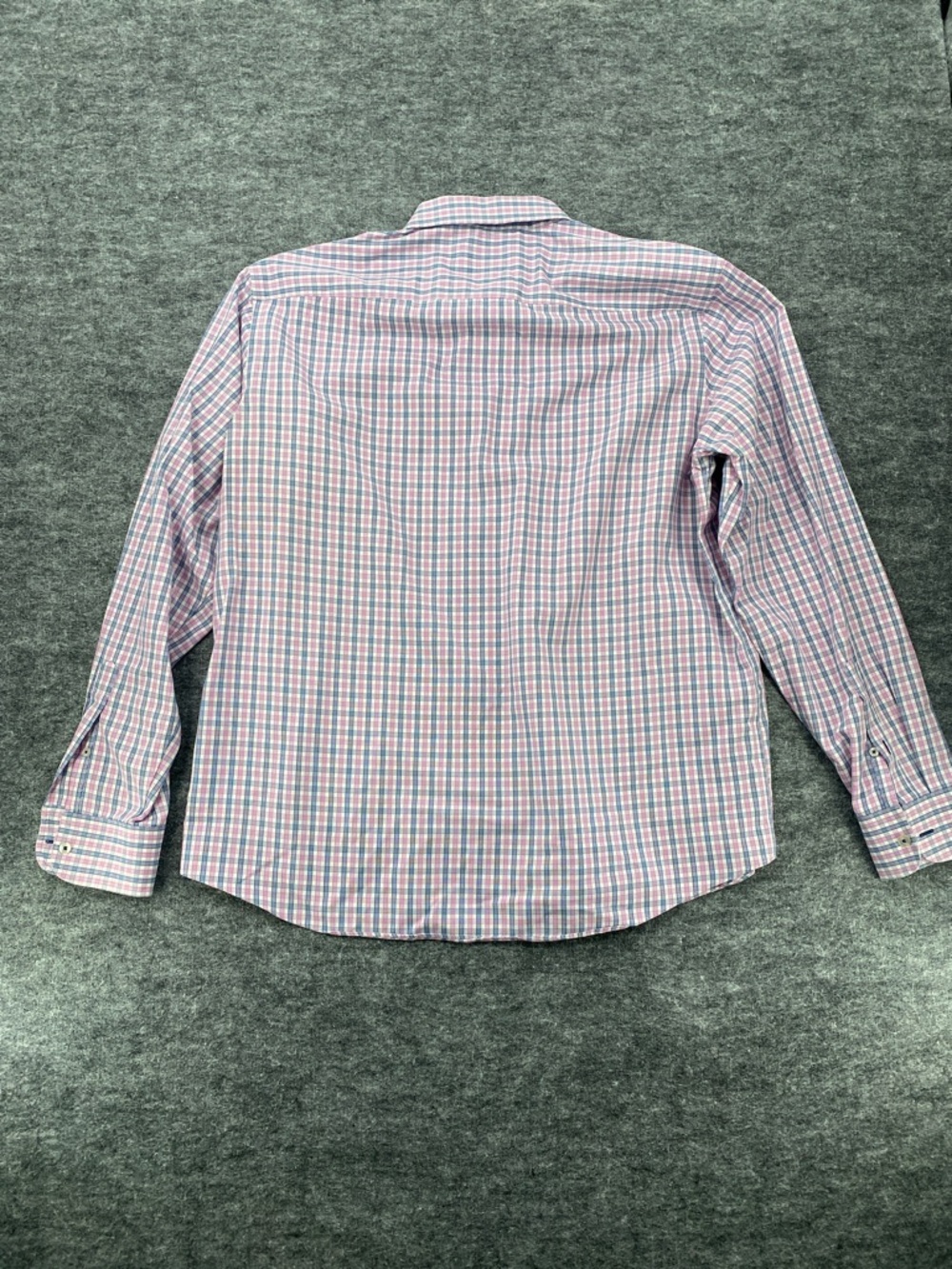 UNTUCKit Pink Blue Plaid Button Front Shirt XXL Wrinkle Free - Picture 4 of 8
